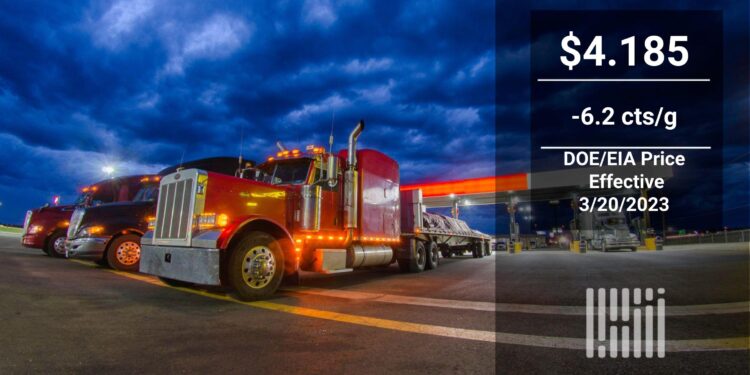 Benchmark diesel price down 7 weeks in a row