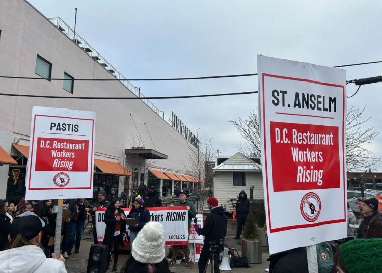 Stephen Starr Workers in D.C. Protest Alleged Workplace Violations