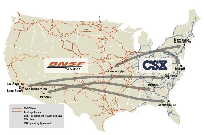 BNSF and CSX announce new joint domestic and international intermodal service