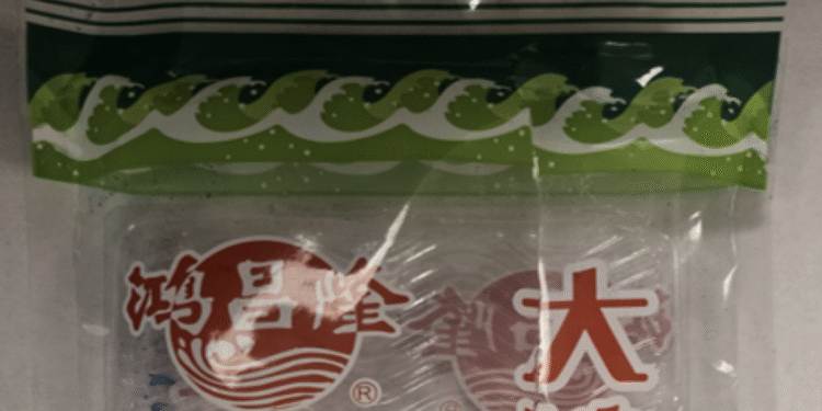 Dried fish recalled because of improper eviceration