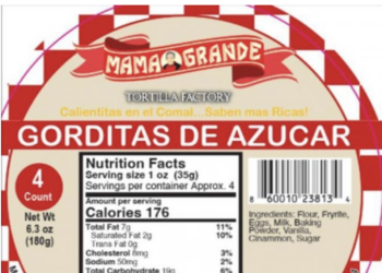 Gorditas recalled because of undeclared allergens