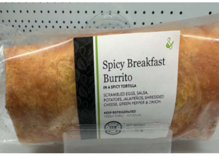 Burritos recalled because of undeclared soy