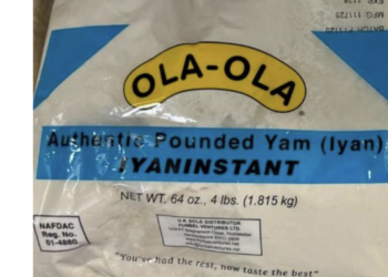 Pounded yam recalled because of undeclared milk