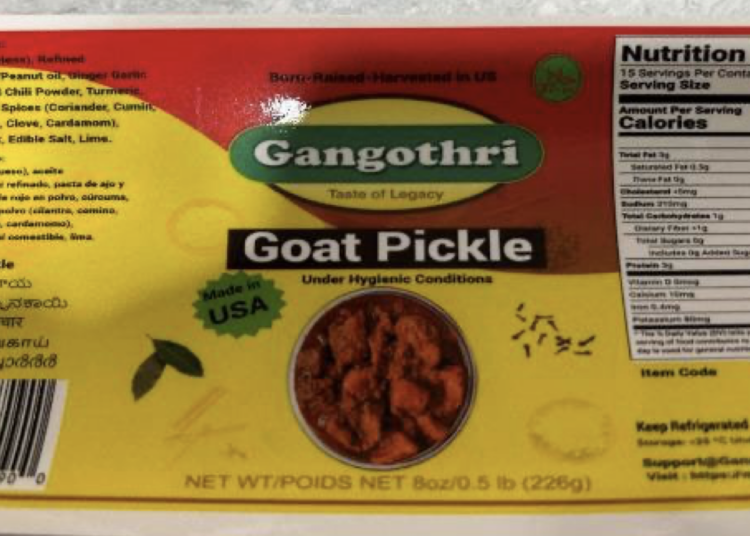 Pickled goat and chicken recalled because of lack of USDA inspection